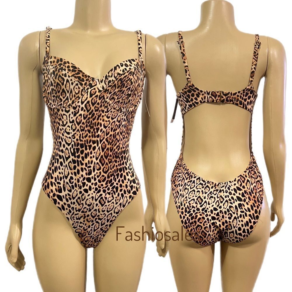 Victorias Secret Swim Full Coverage One-piece underwire Swimsuit Leopard